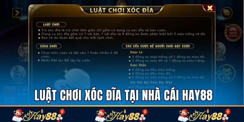 Tìm hiểu luật chơi xóc đĩa tại nhà cái trực tuyến Hay88